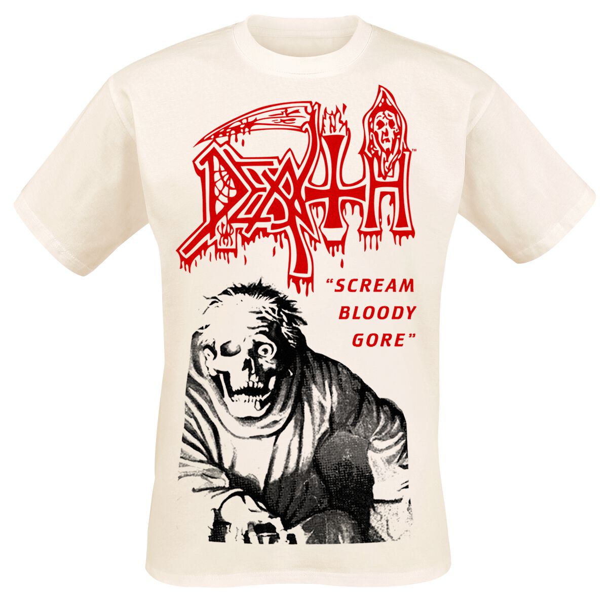 Death Scream Bloody Gore T-Shirt white
