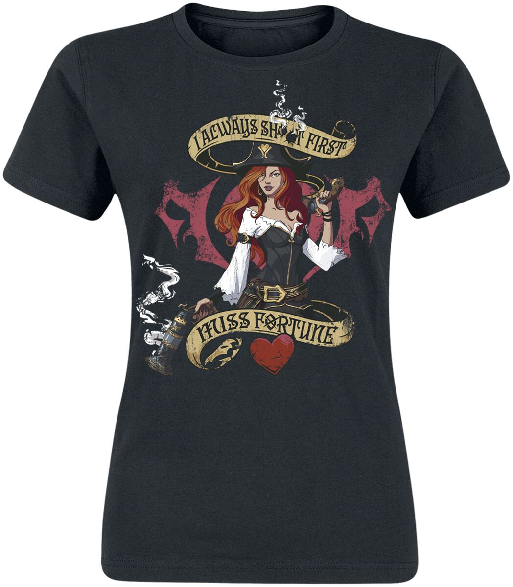 League Of Legends Miss Fortune - Shoot First T-Shirt schwarz in S