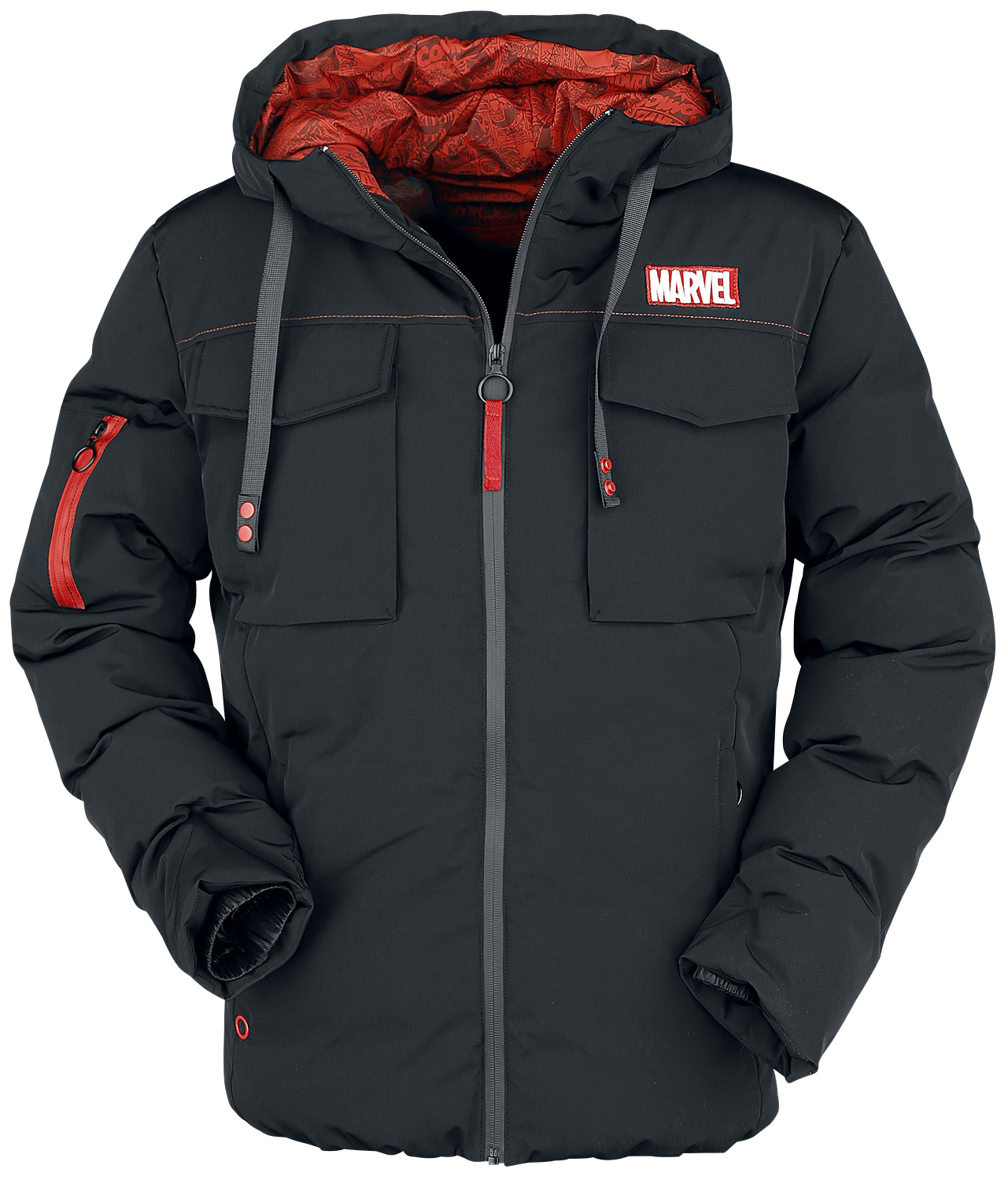 Marvel - Marvel Logo - Winterjacke - schwarz - EMP Exklusiv!