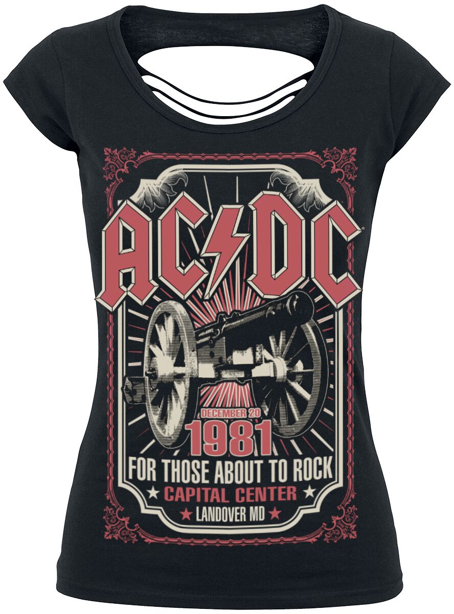 Image of AC/DC About To Rock 1981 Girl-Shirt schwarz