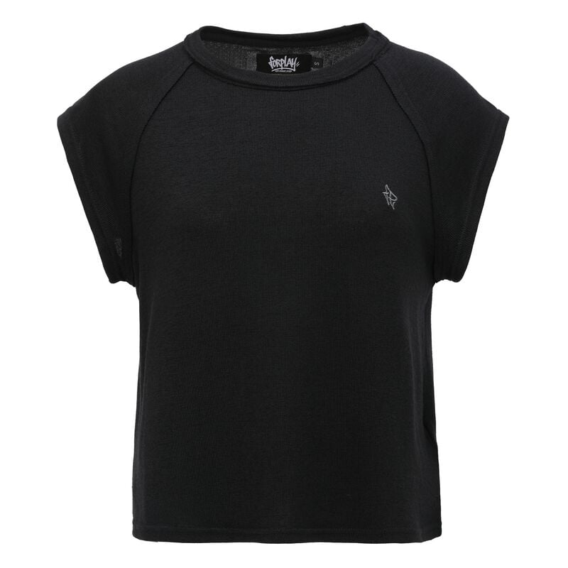 Top  van Forplay - Outside seam T-Shirt Black - Vrouwen - zwart