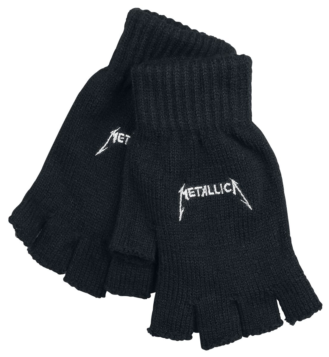 Metallica Logo Kurzfingerhandschuhe schwarz  - Onlineshop EMP