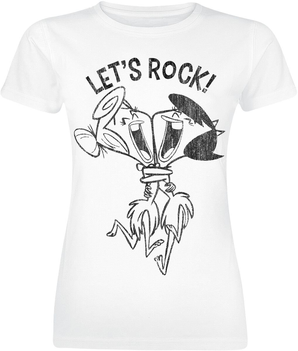 The Flintstones Let’s Rock T-Shirt weiß