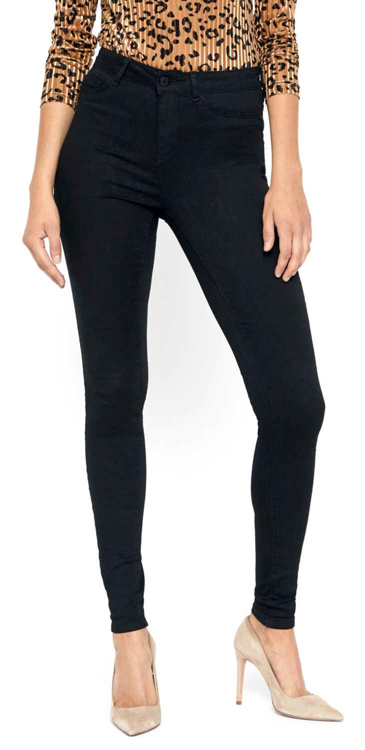 Image of Jeans di Noisy May - Callie HW skinny black jeans - W25L30 a W34L34 - Donna - nero