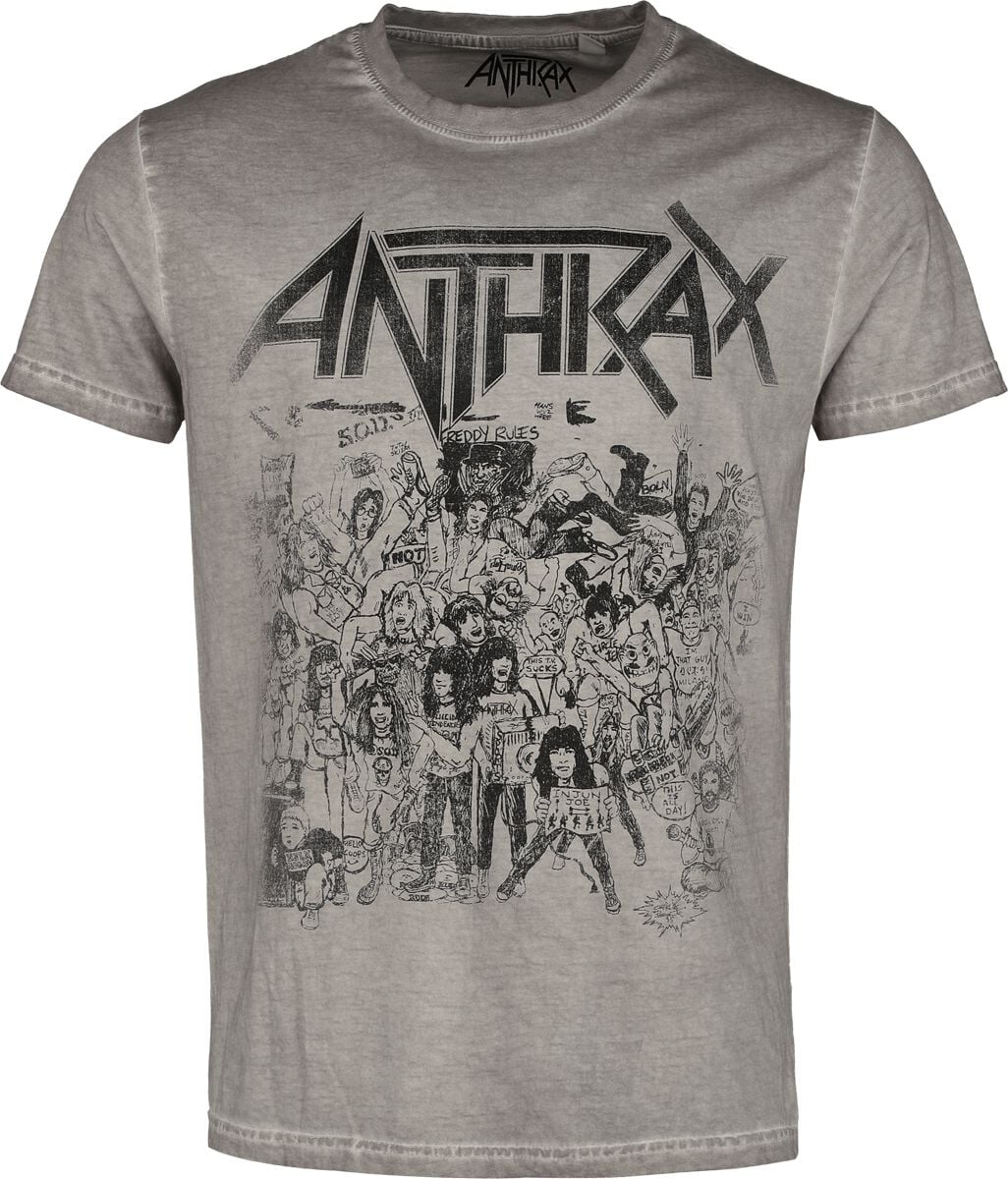 T-Shirt Manches courtes  de Anthrax - No Frills - S à 4XL - pour Homme - gris clair