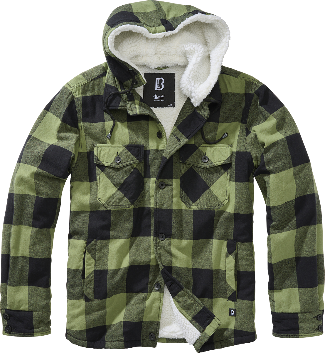 Brandit - Lumberjacket Hooded - Übergangsjacke - schwarz| oliv
