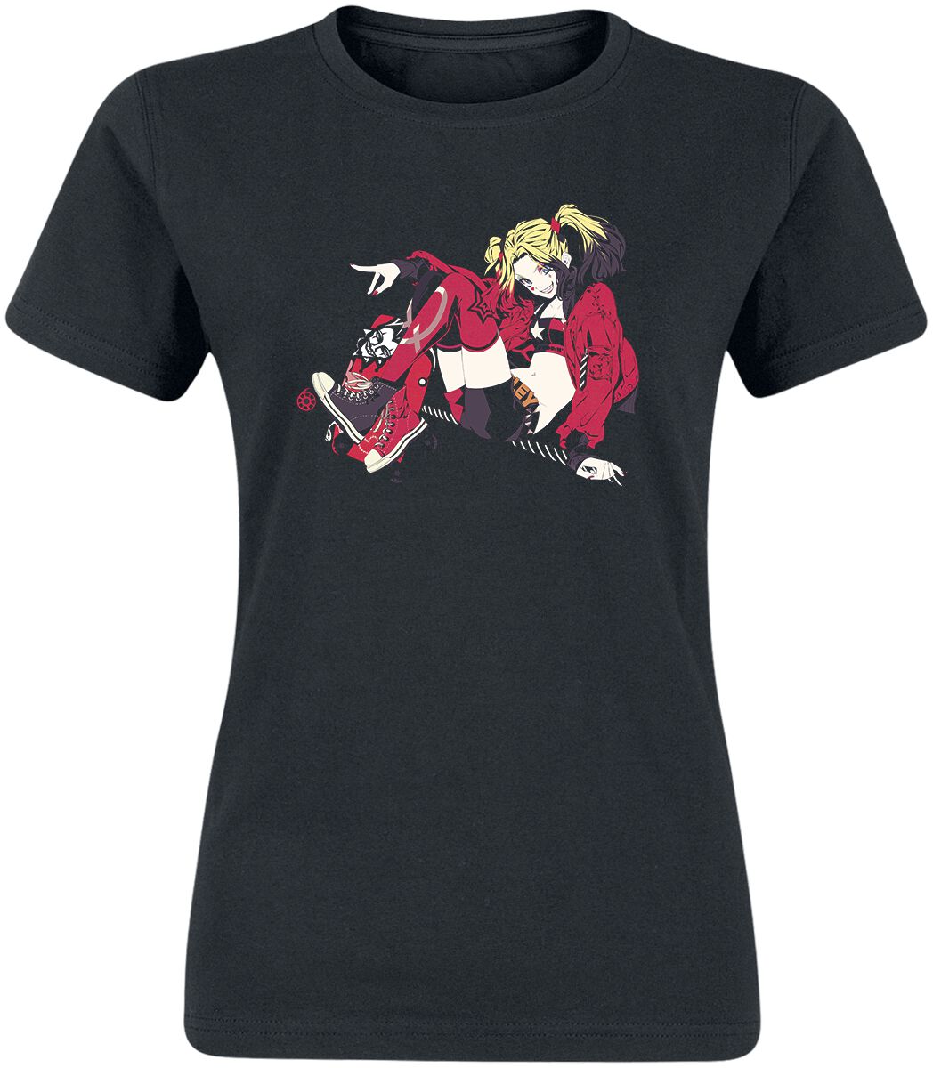 Suicide Squad Harley Quinn Roller Skates T-Shirt black