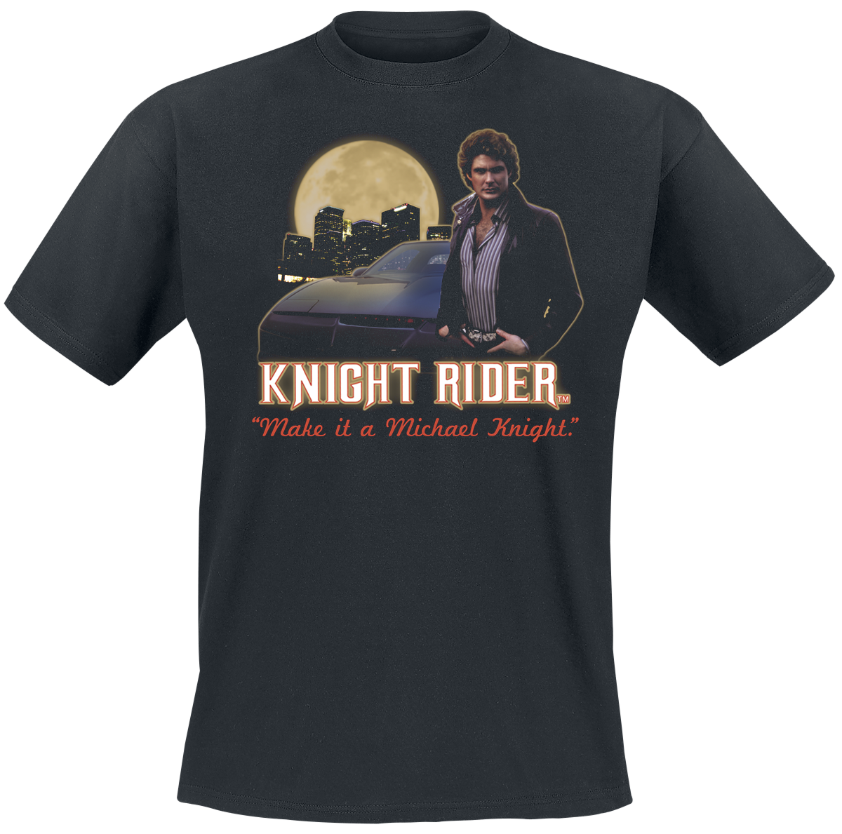 Knight Rider  T-Shirt - Make it a Michael Knight - for Men - black