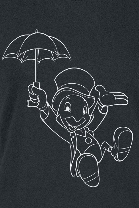 Pinocchio Jiminy T-Shirt schwarz
