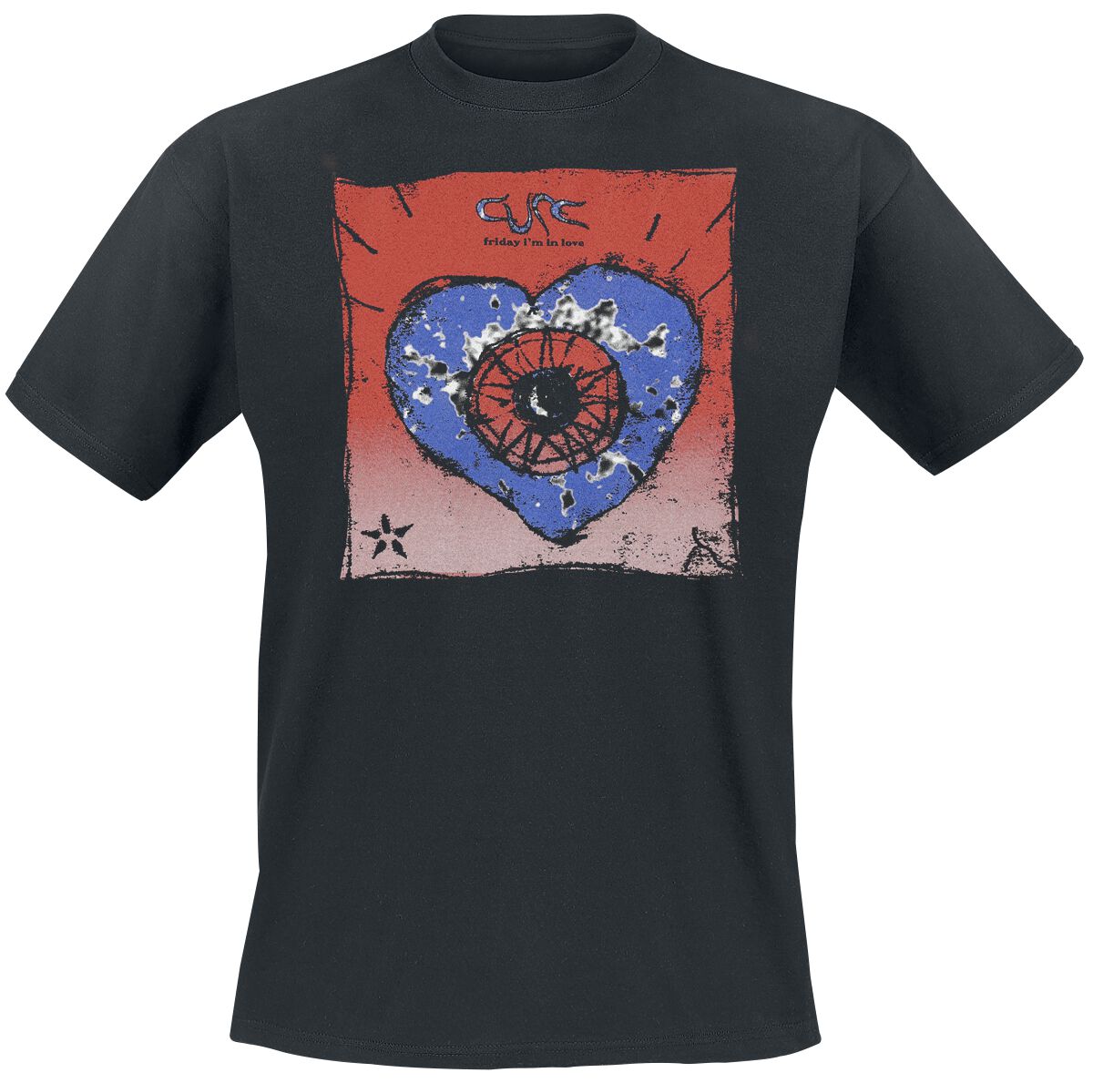 The Cure T-Shirt - Friday I`m In Love - S bis 4XL - für Männer - Größe S - schwarz  - Lizenziertes Merchandise!