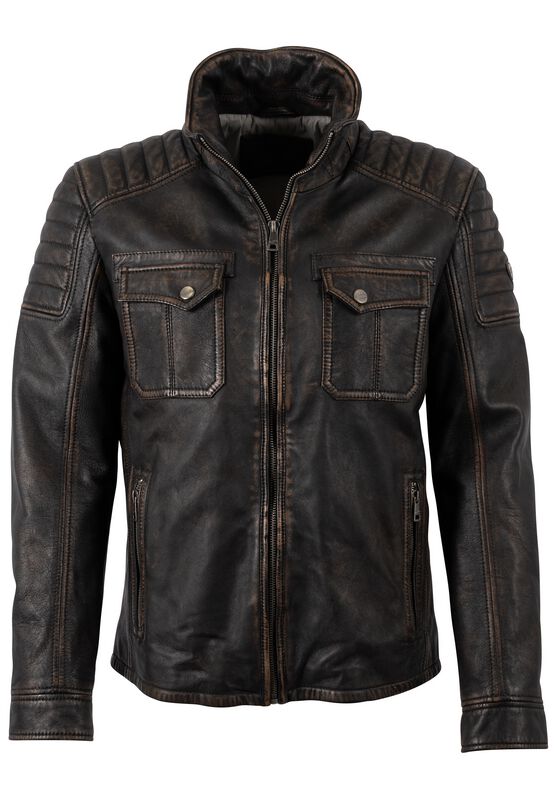 Mauritius Lederjacke - Randall NSLROV - S bis 3XL - für Männer - Größe L - schwarz
