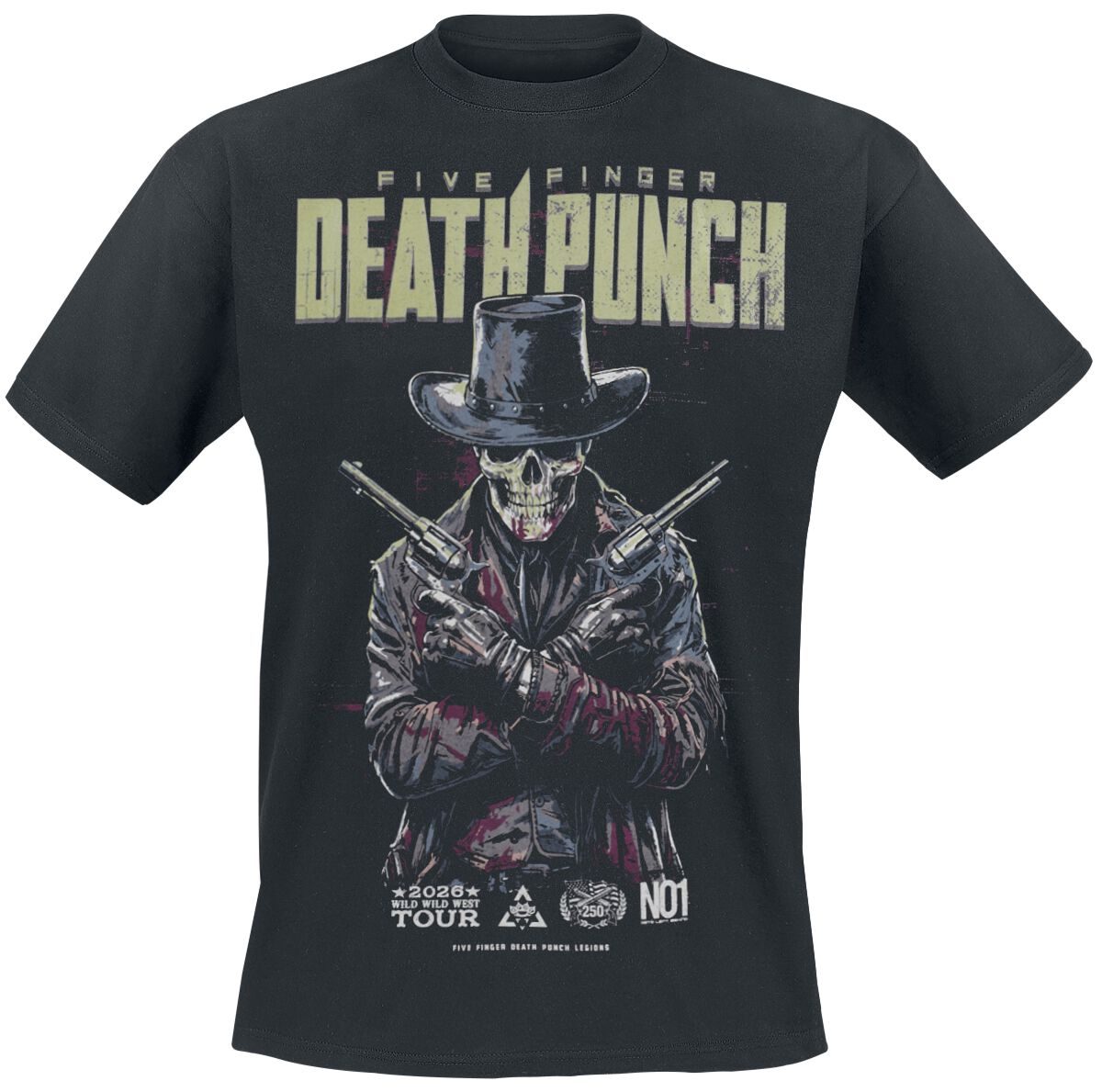 T-Shirt - Crossed Pistols - S bis 5XL - für Männer - Größe 5XL - schwarz - Lizenziertes Merchandise! - Männer - male