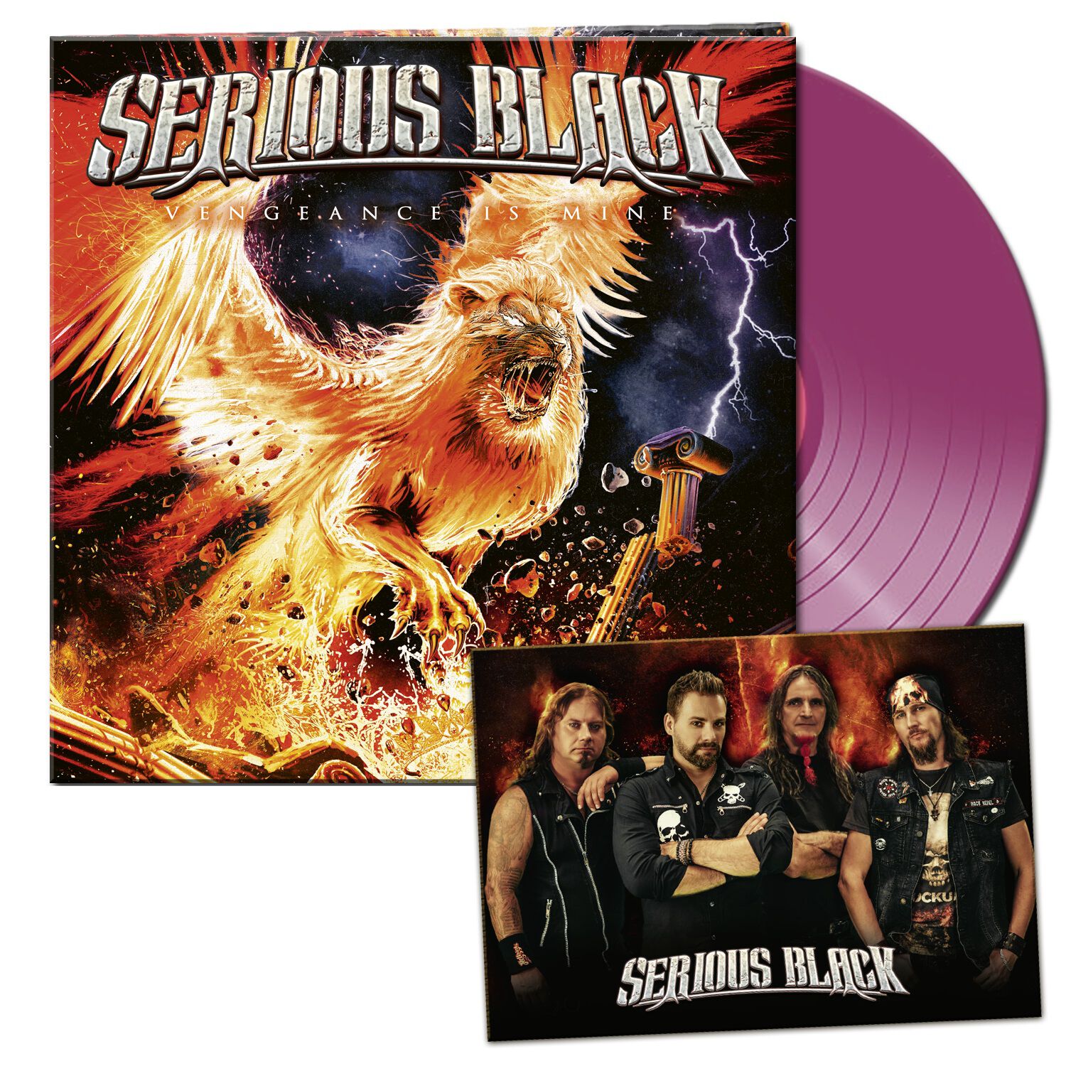 Image of Serious Black Vengeance is mine LP & Autogrammkarte violett