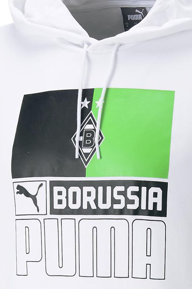 Borussia Mönchengladbach BMG FtblCore Hoody Kapuzenpullover weiß