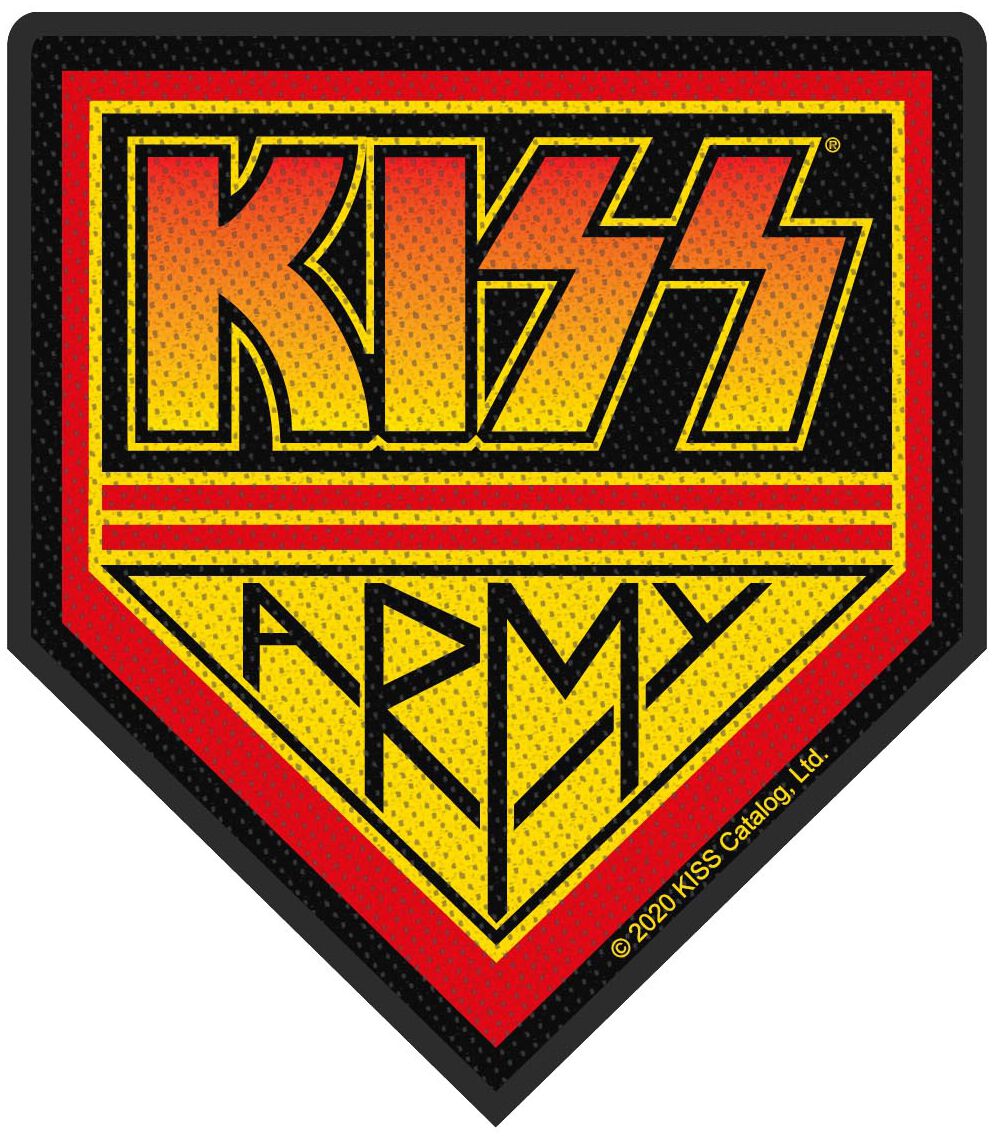 Kiss Army Patch schwarz rot gelb
