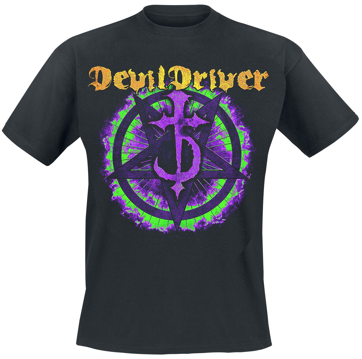 Neon Pentagram T-Shirt schwarz von DevilDriver