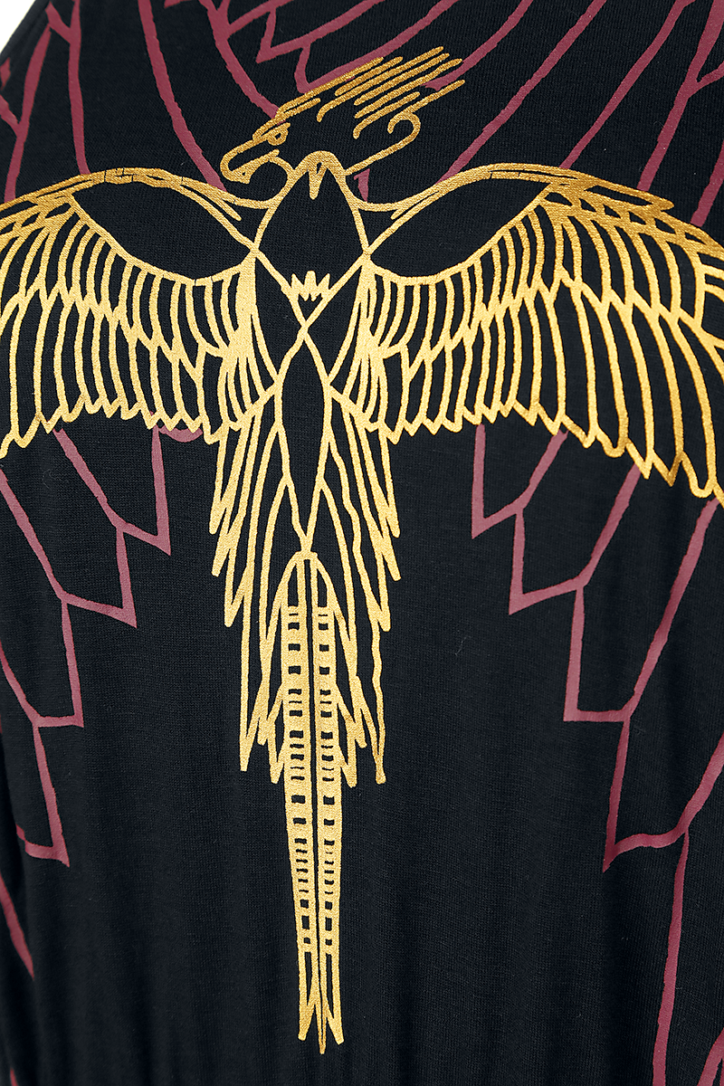 Harry Potter Phönix Langes Kleid schwarz bordeaux