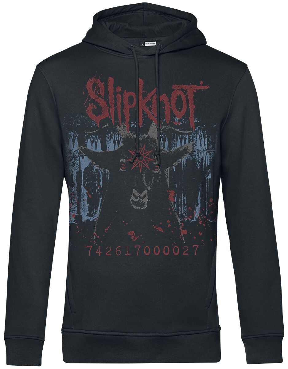 Image of Felpa con cappuccio di Slipknot - Goat Splatter Paint - M - Uomo - nero