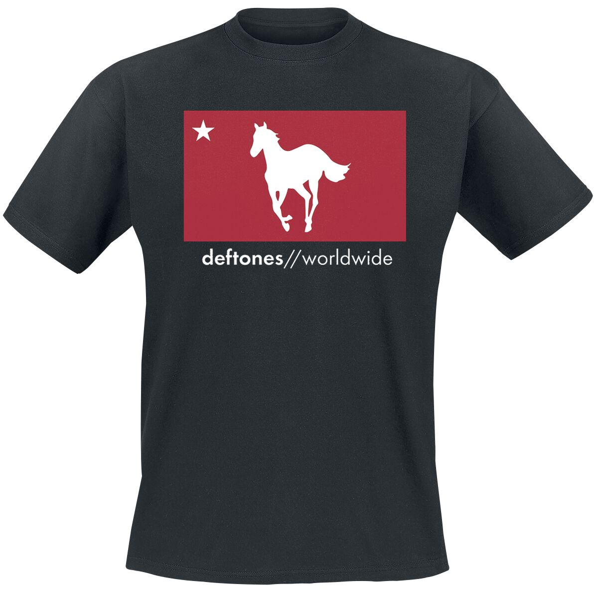 Deftones T-Shirt - Worldwide - M bis L - für Männer - Größe M - schwarz  - Lizenziertes Merchandise!