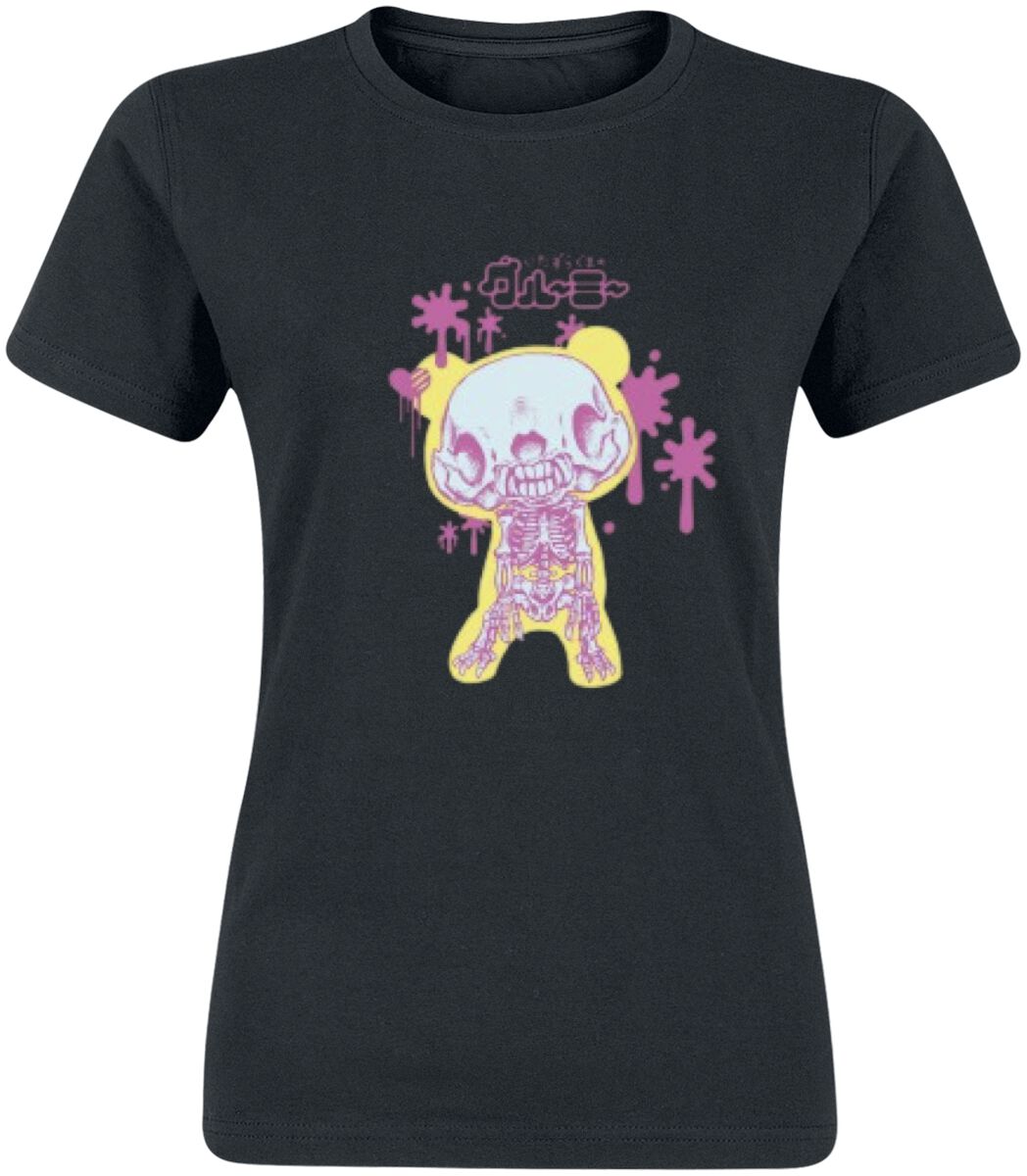 Gloomy Bear T-Shirt - X-Ray - S bis XL - für Damen - Größe L - schwarz  - Lizenzierter Fanartikel