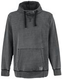 High Collar Hoodie Grey, Black Premium by EMP, Kapuzenpullover