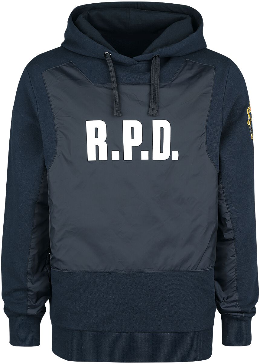 Resident Evil Racoon Police Department Hooded sweater blue black