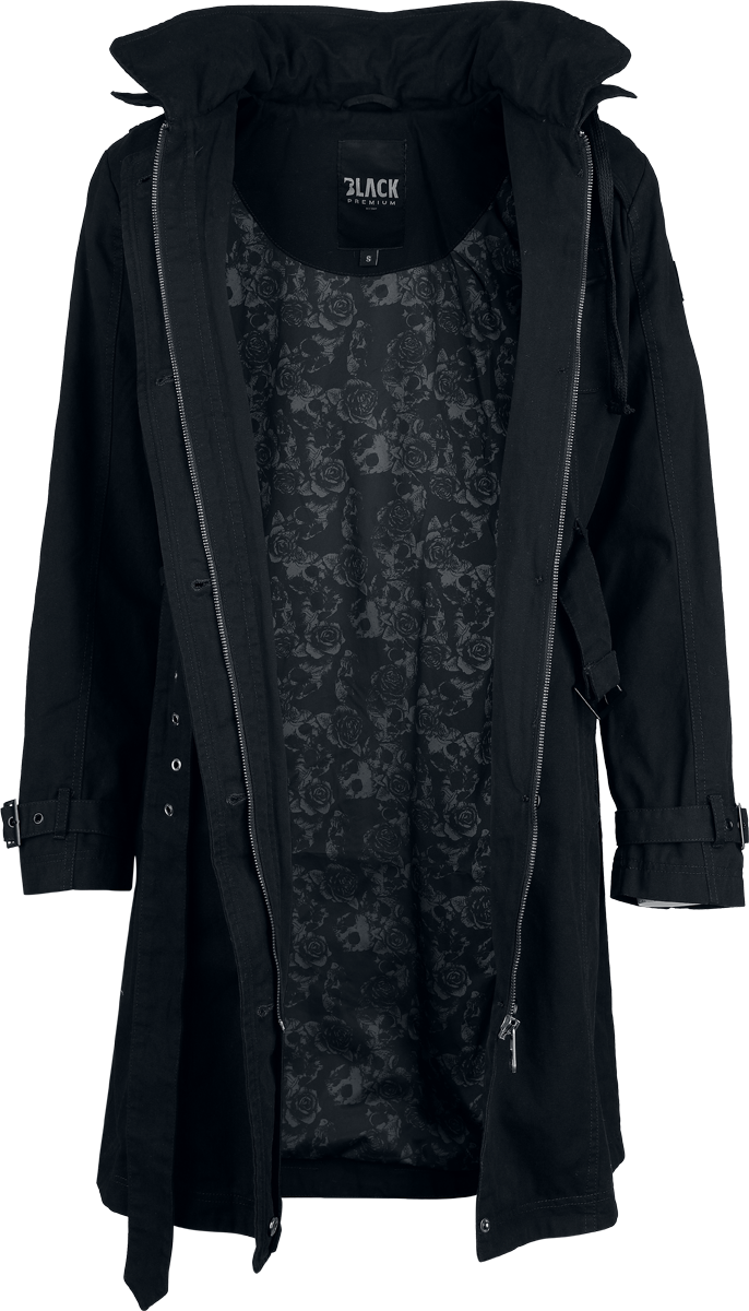 Thumbnail - Black Premium by EMP Essential Coat Mantel schwarz in XL