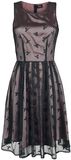 Annie Retro Lace Bow Print Swing Dress, Dolly and Dotty, Mittellanges Kleid