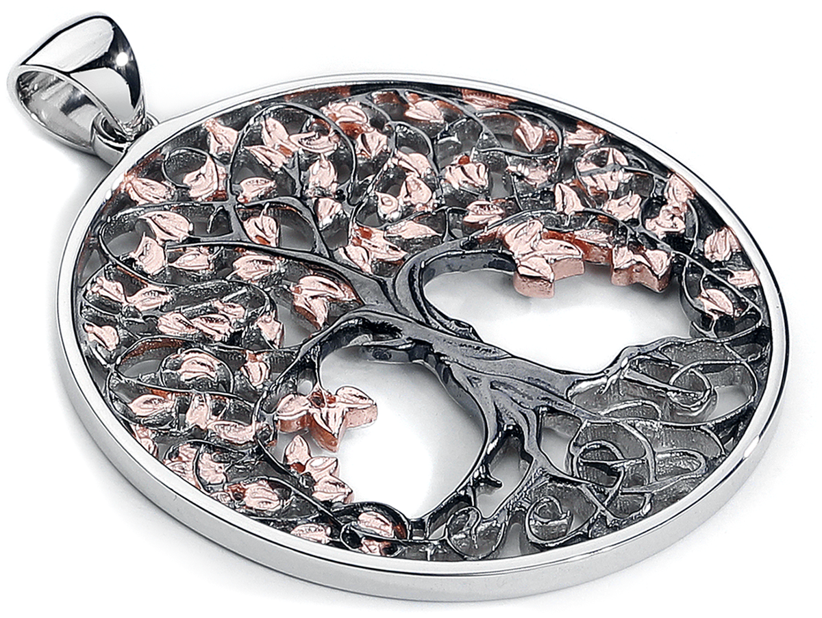 etNox Lebensbaum Anhänger silberfarben