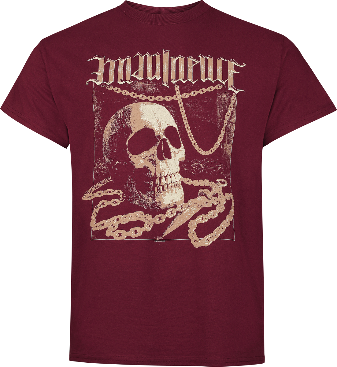 T-shirt  av Imminence - Skull - Herr - mörkröd