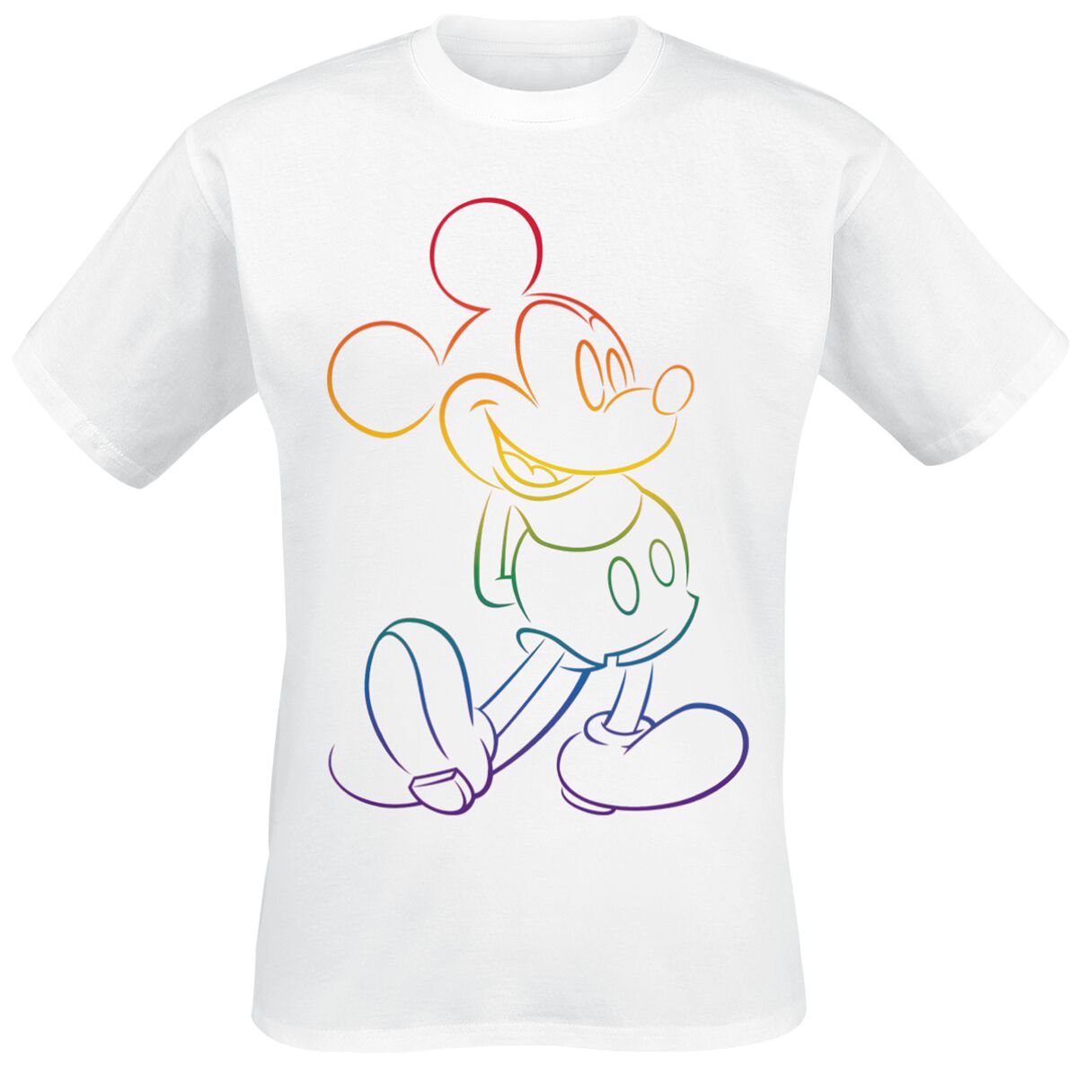 Mickey Mouse Rainbow Mickey T-Shirt weiß in S product