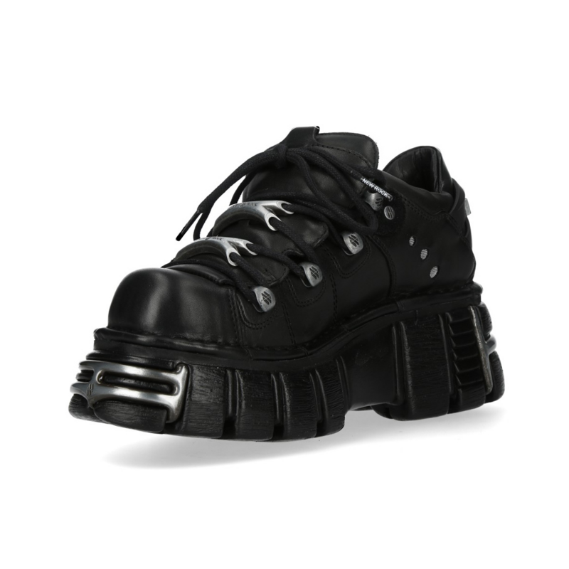 8434545619878 - METALLIC M-120N-C26 Schnürschuh schwarz in EU45