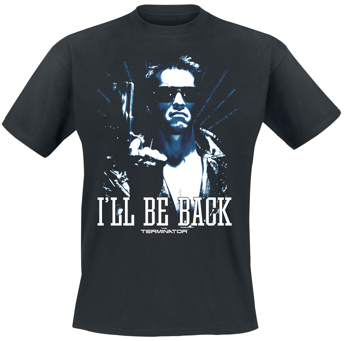 Terminator T-Shirt - I`ll Be Back - S bis XXL - für Männer - Größe XXL - schwarz  - Lizenzierter Fanartikel