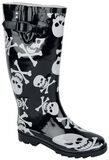 Skull&Bones Rain Boots, Industrial Punk, Gummistiefel