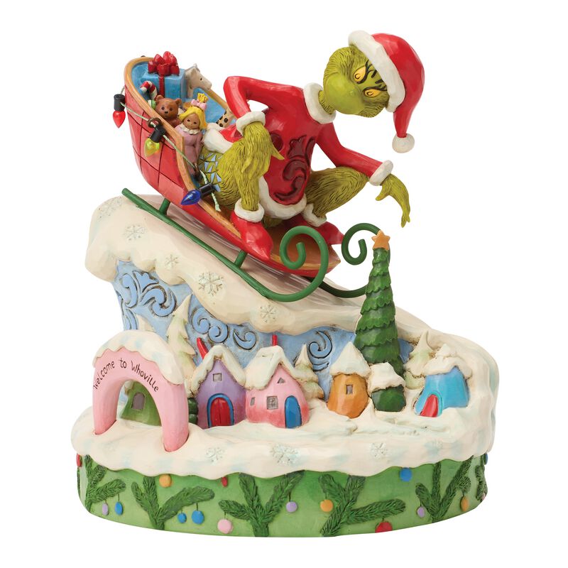 The Grinch Sammelfiguren - The Grinch on Small Sled - The Grinch by Jim Shore - multicolor  - Lizenzierter Fanartikel