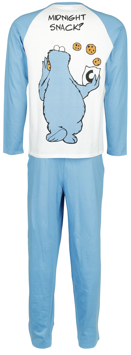 Sesamstraße Schlafanzug - Cookie Monster - L - für Männer - Größe L - multicolor  - EMP exklusives Merchandise!