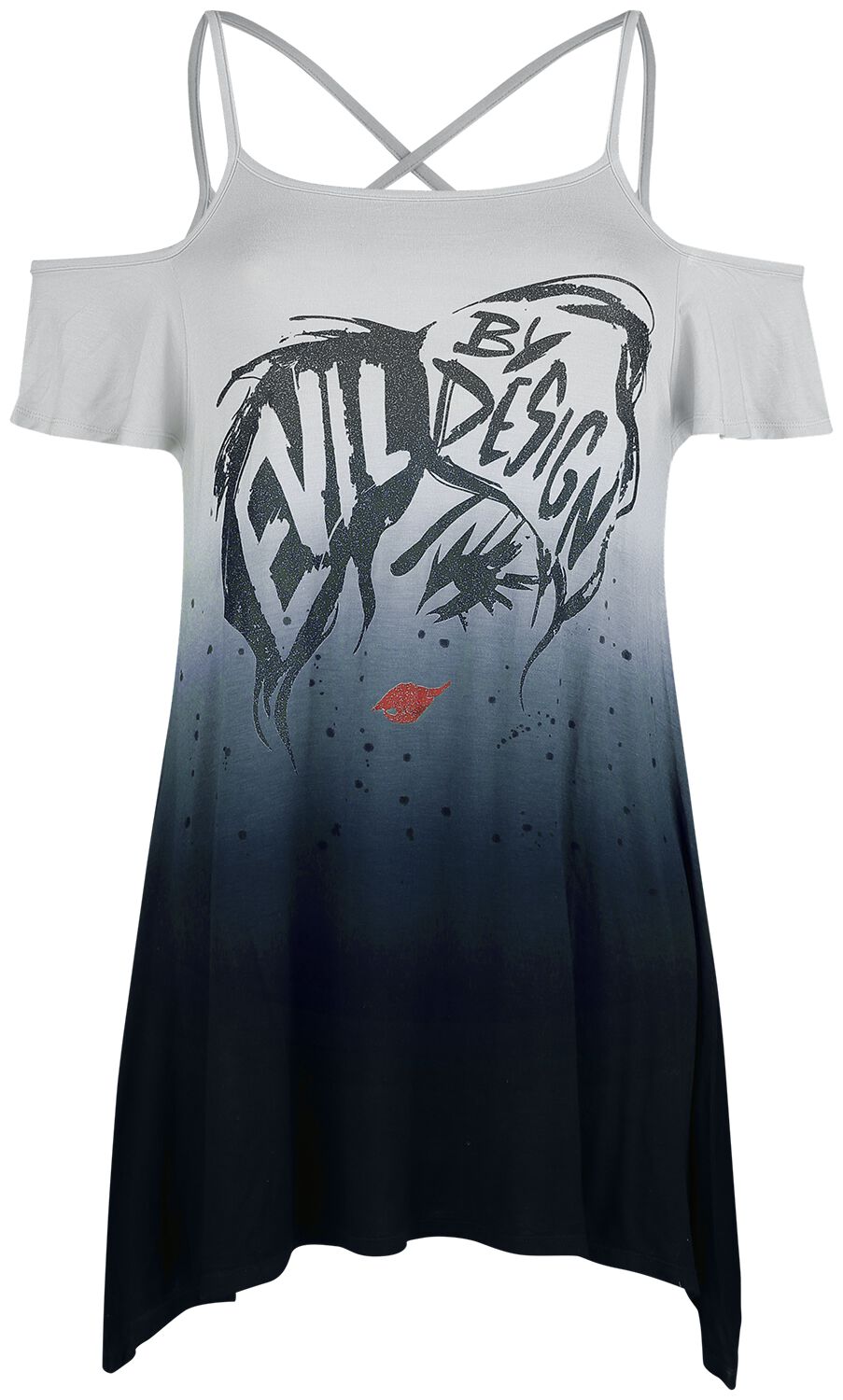 Image of Cruella Evil By Design Girl-Shirt grau/schwarz