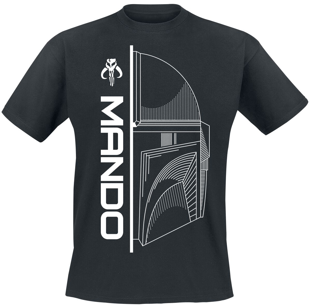 Image of T-Shirt di Star Wars - The Mandalorian - Mando - S a XXL - Uomo - nero