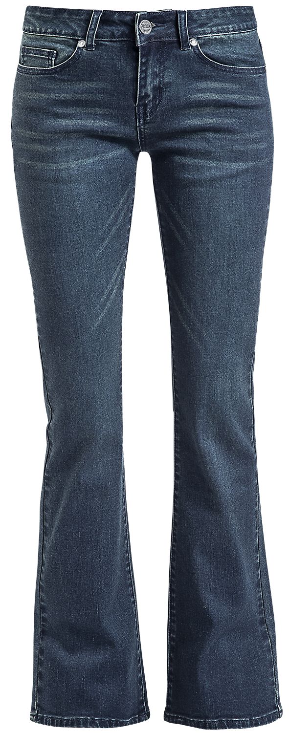 Grace Dunkelblaue Jeans mit Schlag Jeans blau von Black Premium by EMP