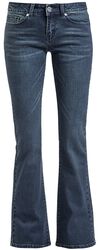 Grace - Dunkelblaue Jeans mit Schlag, Black Premium by EMP, Jeans