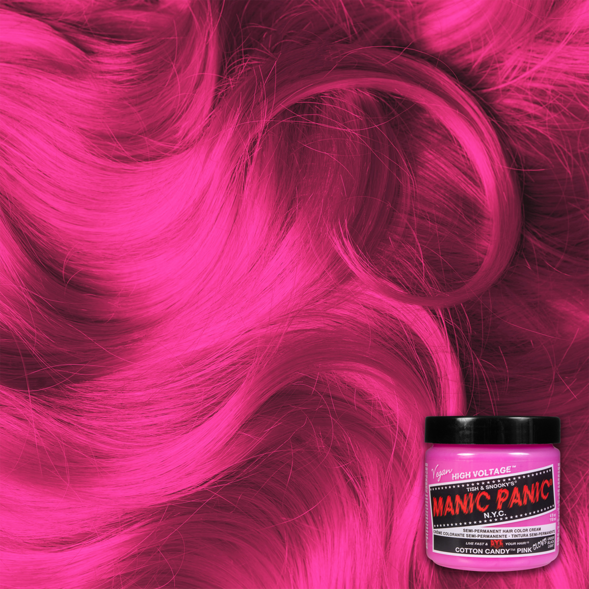 Manic Panic Cotton Candy Pink - Classic Haar-Farben pink
