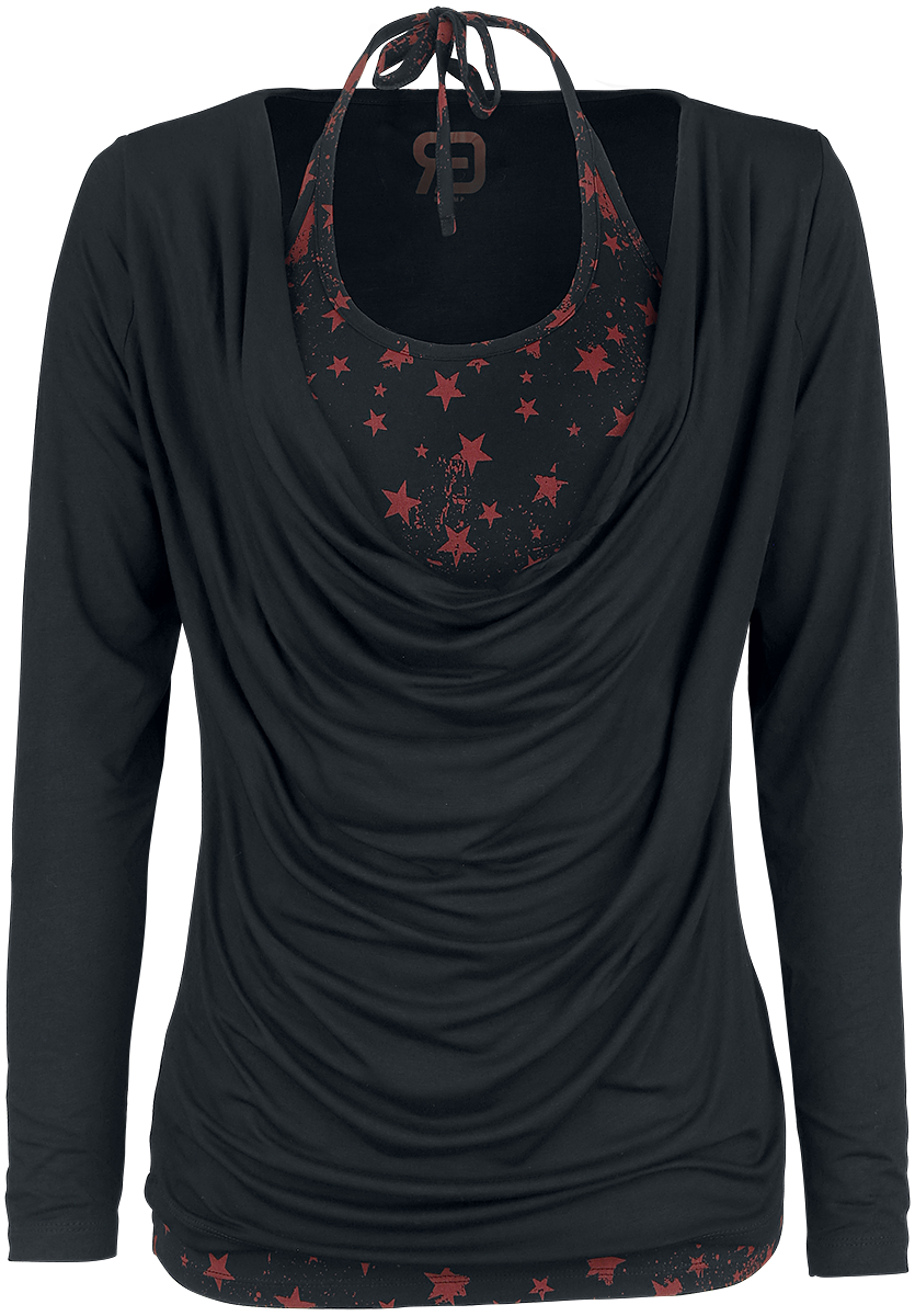 RED by EMP - Comfortably Numb - Girls longsleeve - black-bordeaux image
