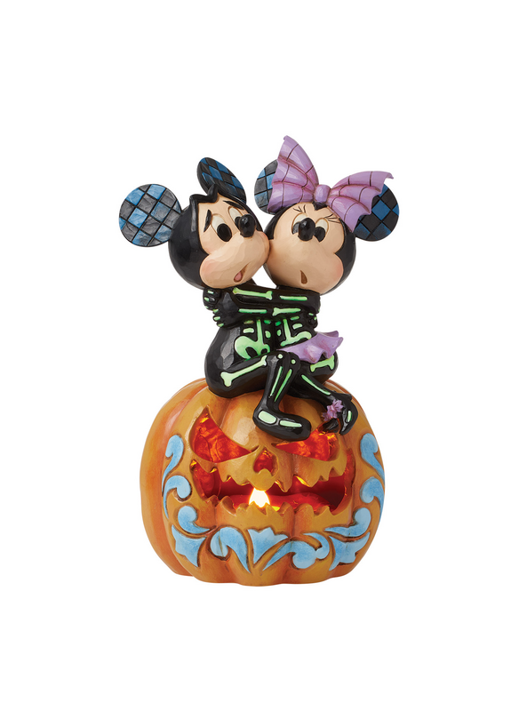 Mickey Mouse Disney Collection Figures - Mickey & Minnie on pumpkin with light-up function - multicolour
