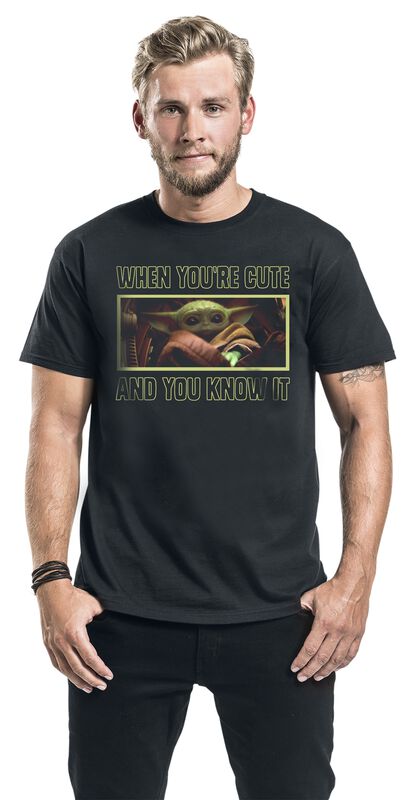 Männer Bekleidung The Mandalorian - When Youre Cute And You Know It - Grogu | Star Wars T-Shirt