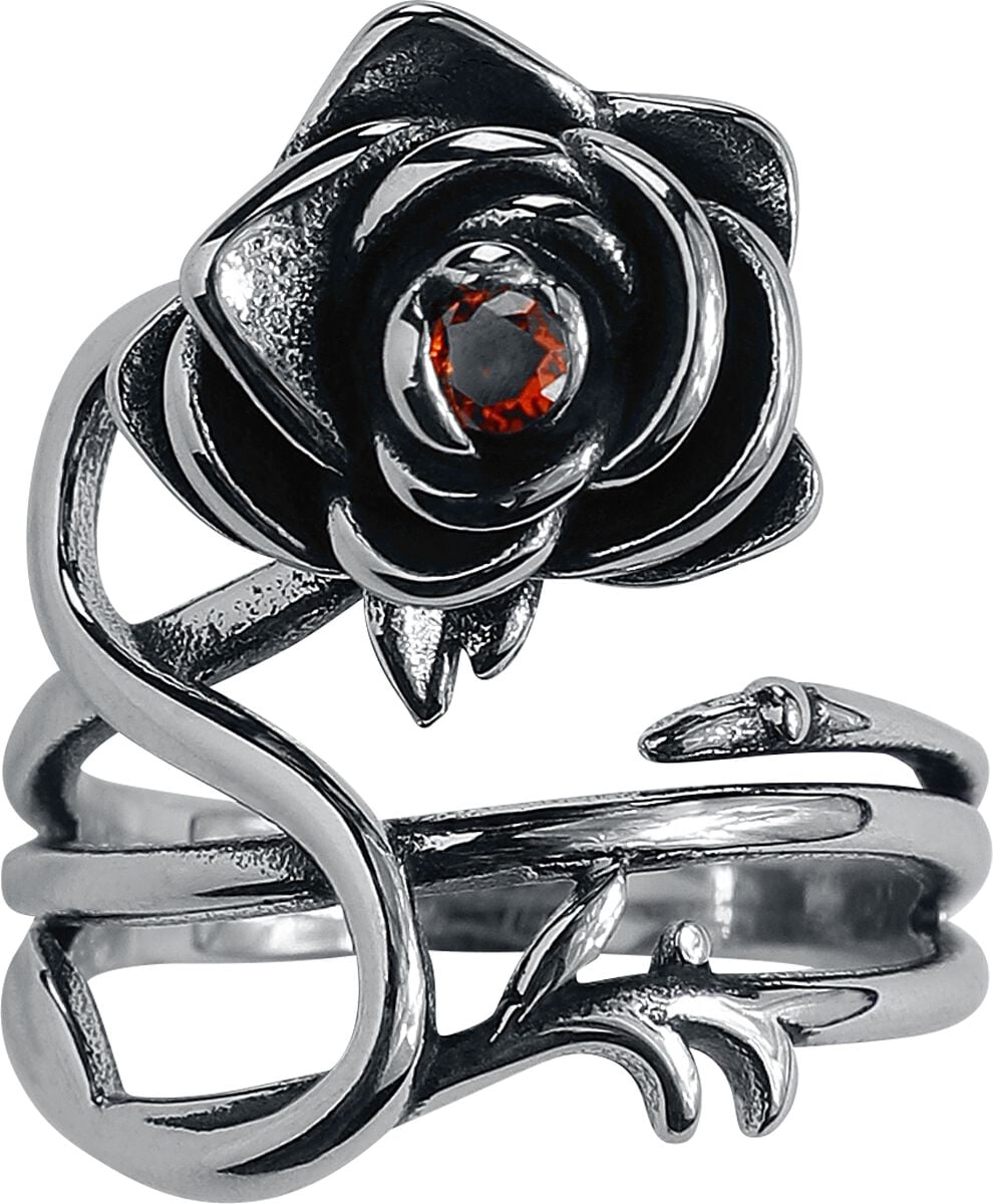 etNox Ring - Rose - für Damen - silberfarben