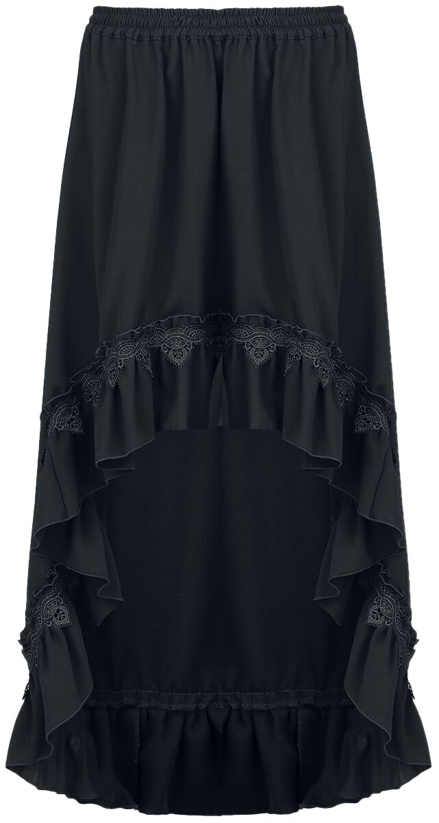 Levně Sinister Gothic Gotická sukně s asymetrickým lemem Sukně černá