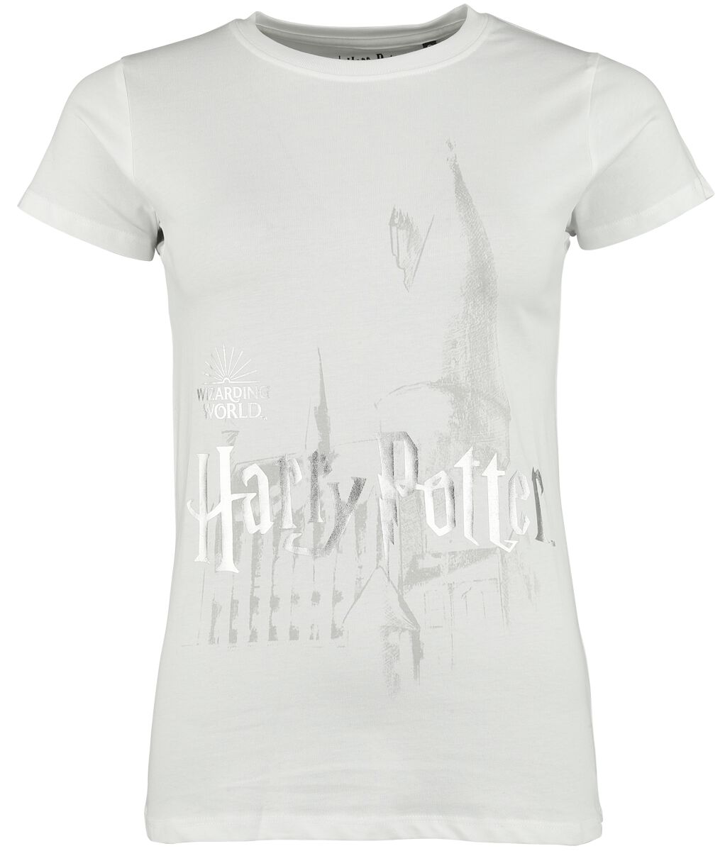 Levně Harry Potter Hogwarts Dámské tričko bílá