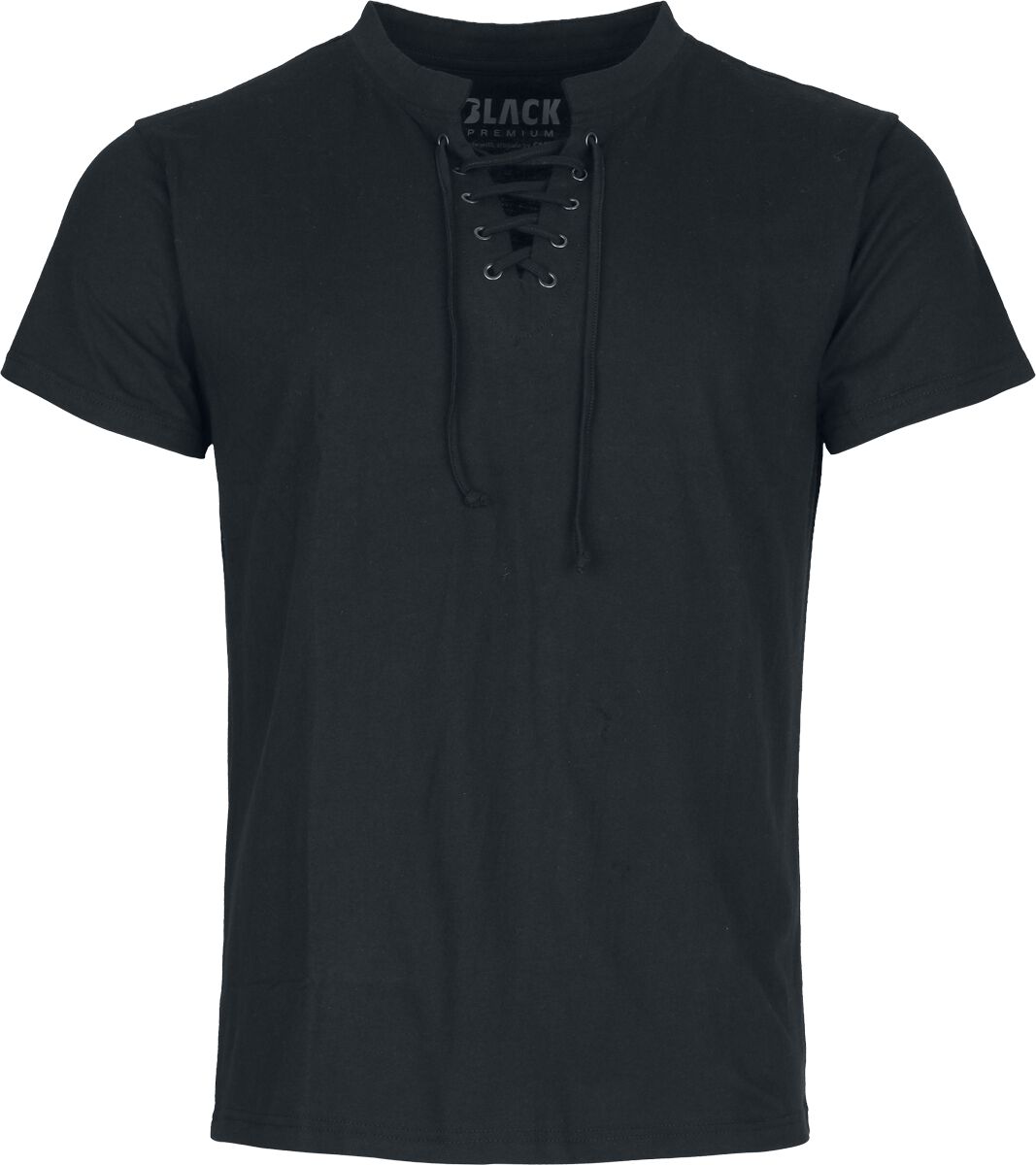 Black Premium by EMP T-Shirt - Essential T-Shirt mit Schnürung - S bis XXL - für Männer - Größe S - schwarz