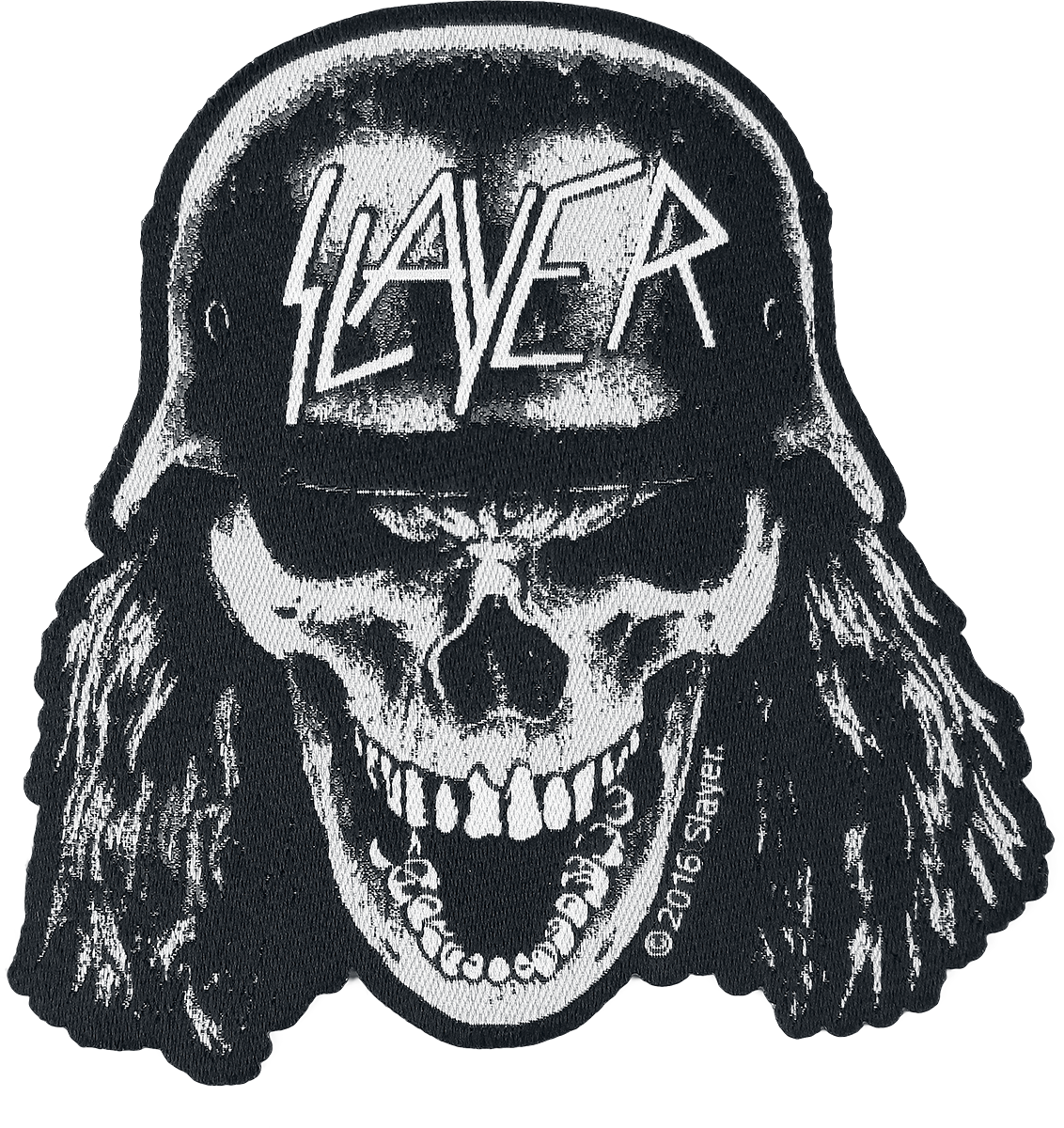 Slayer - Wehrmacht Skull - Patch - schwarz| weiß