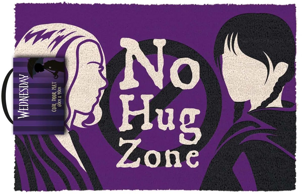 Wednesday - No Hug Zone - Fußmatte - multicolor